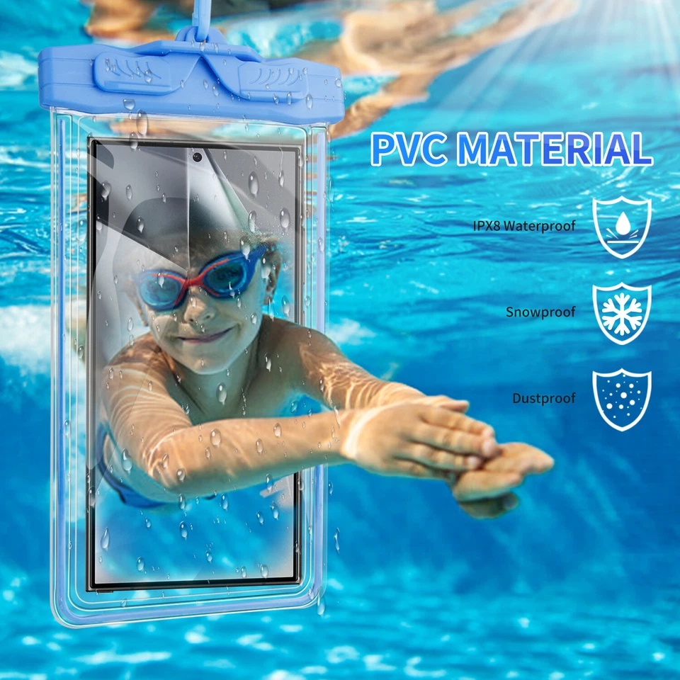 Summer Waterproof Underwater Dry Bag Pouch Clear Cell Phone Case Cover Swimming - Image 2 of 4