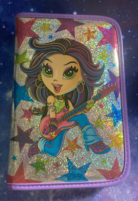 Lisa Frank Rockstar Guitar Girl Zip Up Binder/Day Planner