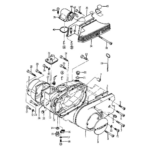 Kit vis allen inox moteur pour Yamaha YA6 125 Santa Barbara 1964-1968