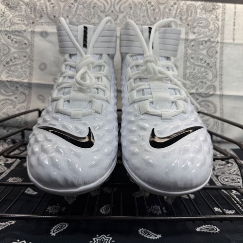 NEW Nike Force Savage Pro 2 Mens Size 8.5 Football Cleats White Black AH4000-100 - Picture 4 of 10