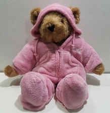 The Vermont Teddy Bear Company 14" Jointed Plush Stuffed pink jumper 2009