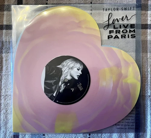Taylor Swift Lover (Live From Paris) Heart Shaped Vinyl - IN HAND