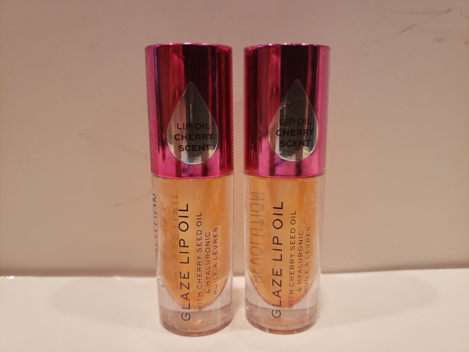Revolution Beauty~Lot of 2 Glaze Lip Oil w/ Cherry Seed Oil~Getaway Terracotta~S