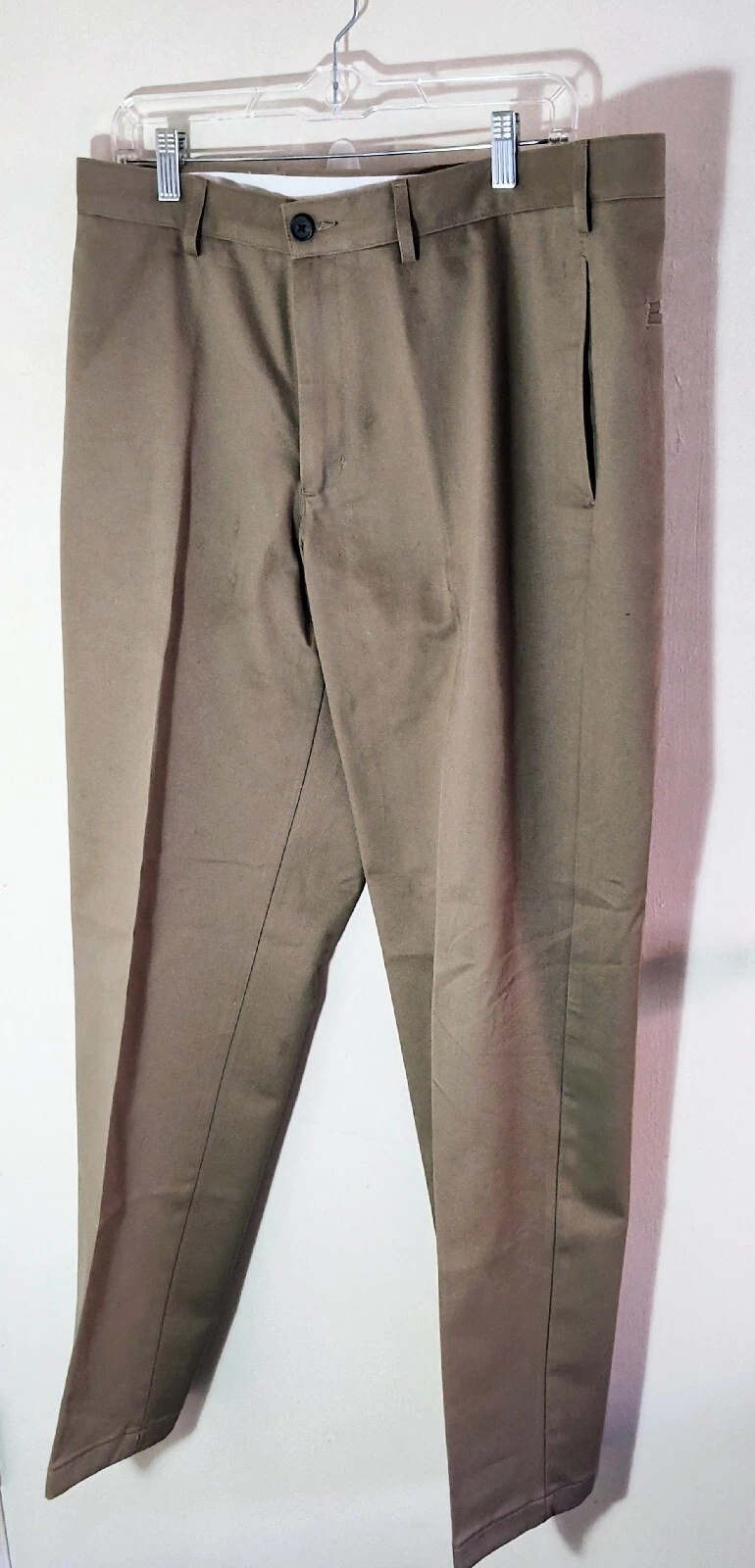 Lands End Men's Size 35 Tan,/Brown Dress Slacks,/Pants. Straight Leg. NWOT.