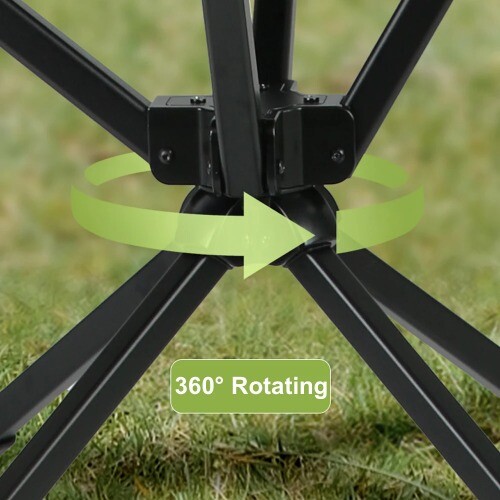 360 Degree Swivel Portable Chair Small Compact Collapsible Folding Chair - Bild 4 von 17