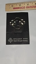 Stuart NYE Hand Wrought Sterling Silver Dogwood Jewelry Flower Pin Brooch New
