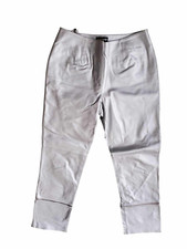 Vtg Womens Metrostyle Genuine Leather Pants 12 Y2K Silver Zip Off Legs 90s NEW