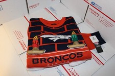 DENVER BRONCOS NFL MEN'S LARGE L LONG SLEEVE HOLIDAY SWEATER NEW W/TAGS 
