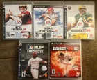 Lot of 5 Playstation 3 PS3 Games, Madden 09, NCAA 09 & 11, MLB08 The Show & 2K12
