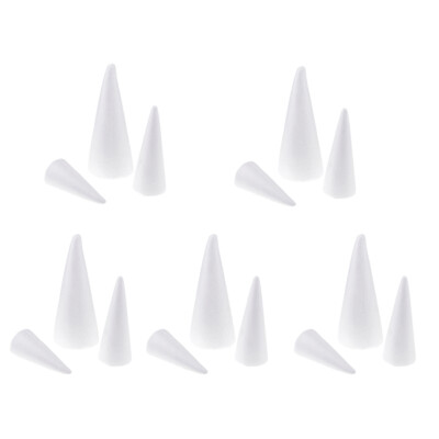 15 x 15 cm 20 cm 25 cm gemischt Styroporkegel Styroporschaum Basteln Kegelformen