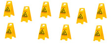 AKTION  10 Stück Warnschild-Vorsicht Rutschgefahr-Vorsicht Glatt TOP Qualität