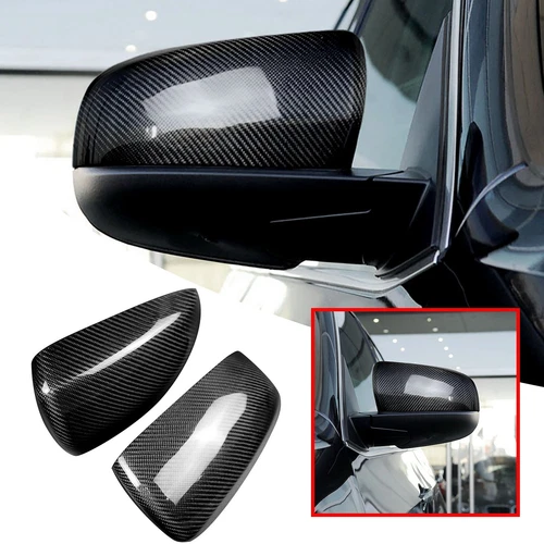 2pcs For 2007-2013 BMW X5 X6 E70 E71 Real Carbon Fiber Side Mirror Cover Cap