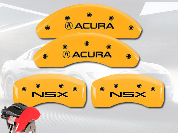 2002-2005 "Acura NSX" Base T Front + Rear Yellow MGP Brake Disc Caliper Covers