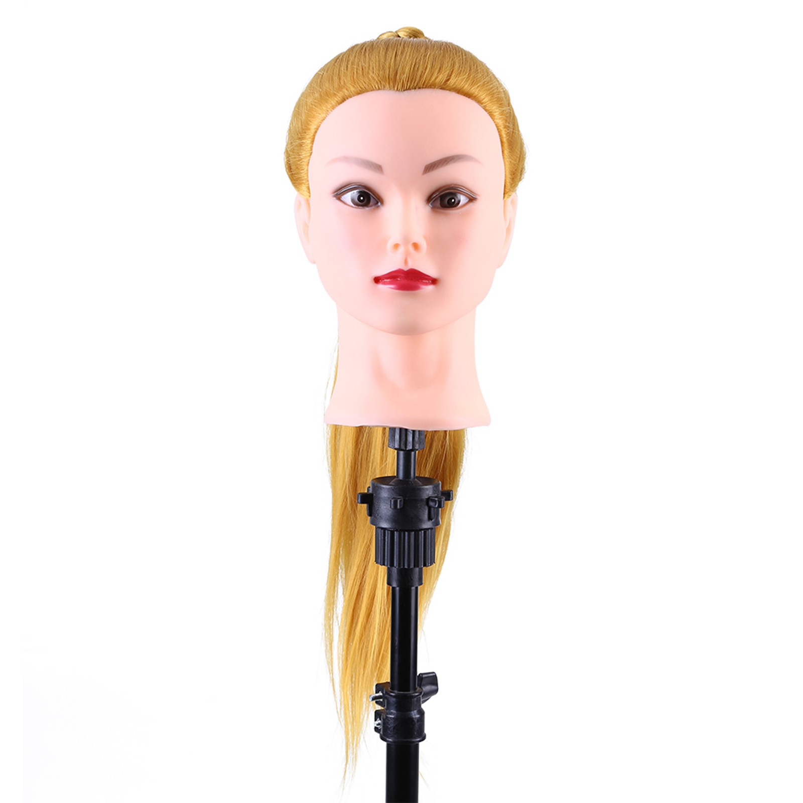 ༝Synthetic Fiber Mannequin Head Hairdresser Training Head Cosmetology Doll He
