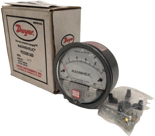 NEW DWYER MODEL 2010 MAGNEHELIC PRESSURE GAGE
