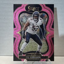 2024 Panini Select Chicago Bears TJ Edwards Pink Glitter 3/15