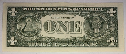 Nov. 13, 1951 G13111951B BIRTHDAY NOTE FANCY SERIAL NUMBER 2017 $1 Dollar - Picture 2 of 2