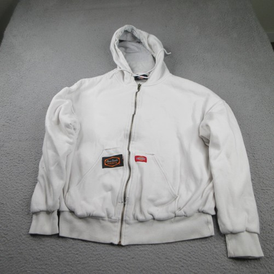 #ad #ad Dickies Dunn Edwards Thermal Waffle Lined Hoodie Mens XL White Full Zip $30.00