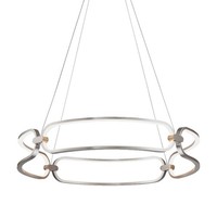 Weiß Nickel Satiniert Moderne HäNgelampe Pendelleuchte 3000K 50W/LED 120X60 [Cm]