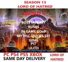 ?PC PS4 PS5 XBOX ? DIABLO 4 S13 PIT/RUNES/ BOSS MATERIALS/GOLD/LILITH