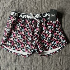 Under Armour Play Up UA Printed Girls Athletic Youth Shorts Size XL