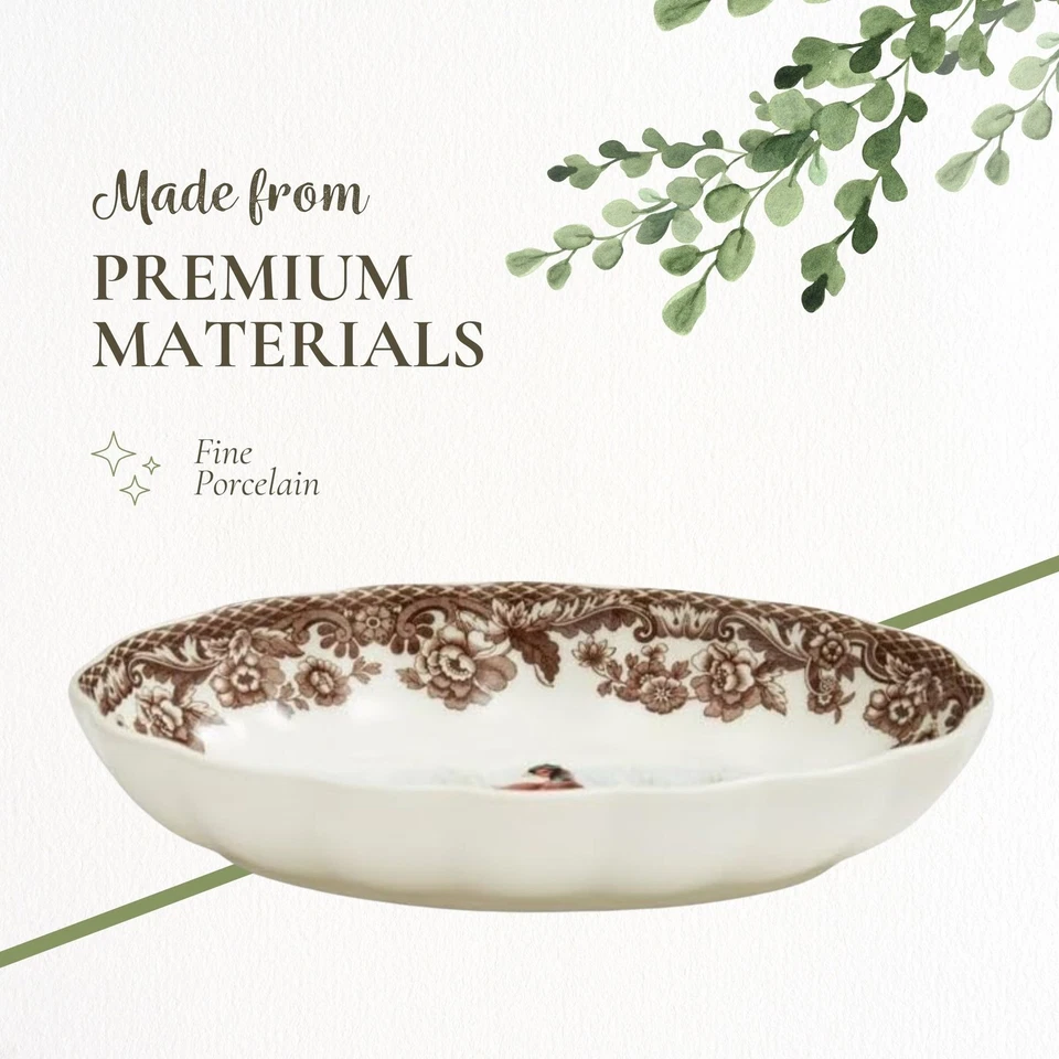 Plato acanalado ovalado Spode Woodland para Acción de Gracias - Motivo faisán Foto 4 de 4