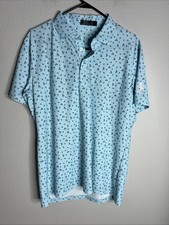 G/Fore Polo Shirt Mens Size Medium Floral Golf Stretch Performance Tech G Fore
