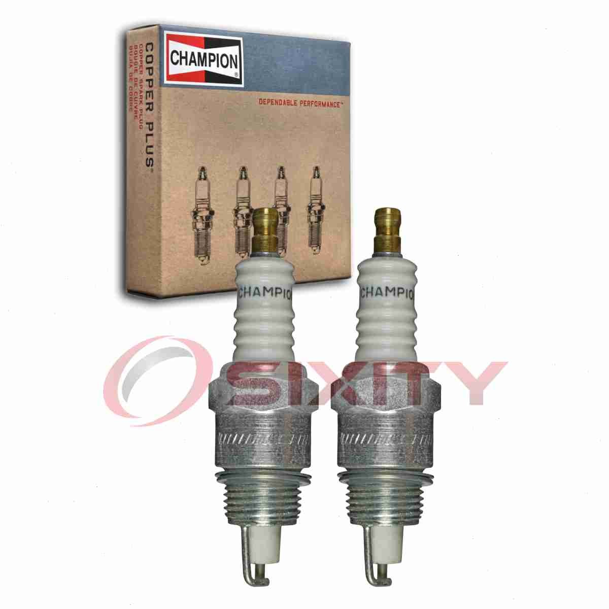 2 pc Champion Industrial 543 Spark Plugs for D89D BT15 8MEX 8ME 18A Ignition zq