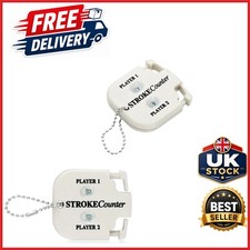 Double Dial Golf Stroke Counter 2 Pack Mini White Score Keeper for Outdoor Games