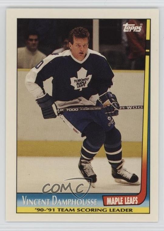 1991-92 Topps Team Scoring Leaders Vincent Damphousse #9 0bz8