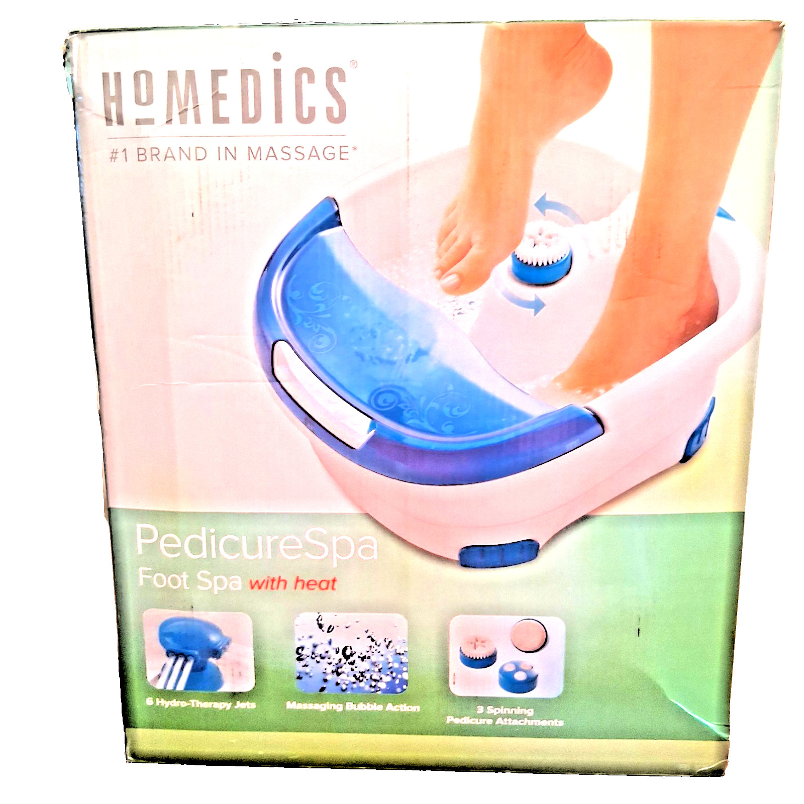 Homedics Pedicure Spa Foot Spa with Heat with Jets and Bubbl