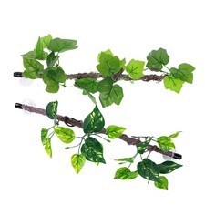 2 Pcs Bearded Dragon Jungle Vine Terrarium Plants Artificial Reptile Hide
