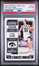 2024 PANINI CAITLIN CLARK COLLECTION COLLEGE CONTENDERS #CC3 CAITLIN CLARK PSA 6