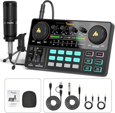 MAONO MaonoCaster Lite AU-AM200-S1 All-in-One Podcast Equipment Set with 3.5m...