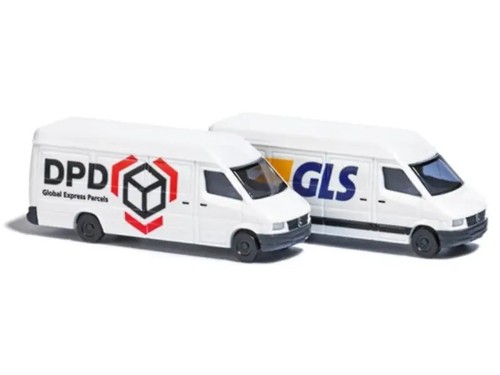 BUSCH 2x Mercedes-Benz Sprinter long DPD et GLS - N 1/160 - BUSCH 8308 | Condition: Neuf