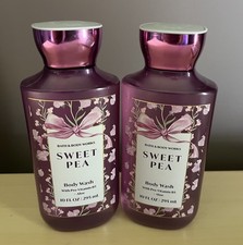 Two Bath Body Works Sweet Pea Body Washes/Shower Gels Full Sizes New