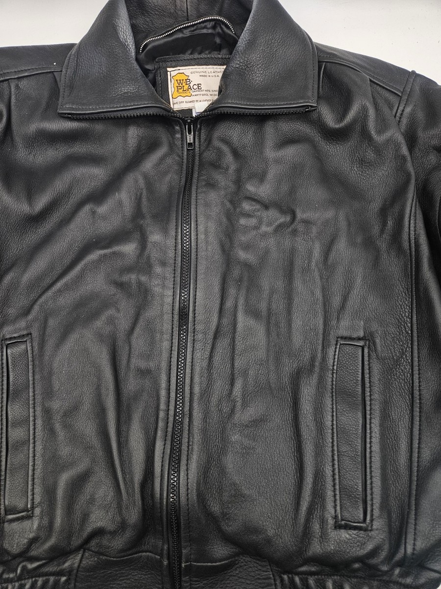 Vintage WB Place & Co Leather Jacket Great Condition Medium