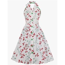 Retro Women Floral Swing 50s 60s Pinup Vintage Rockabilly Party Dress