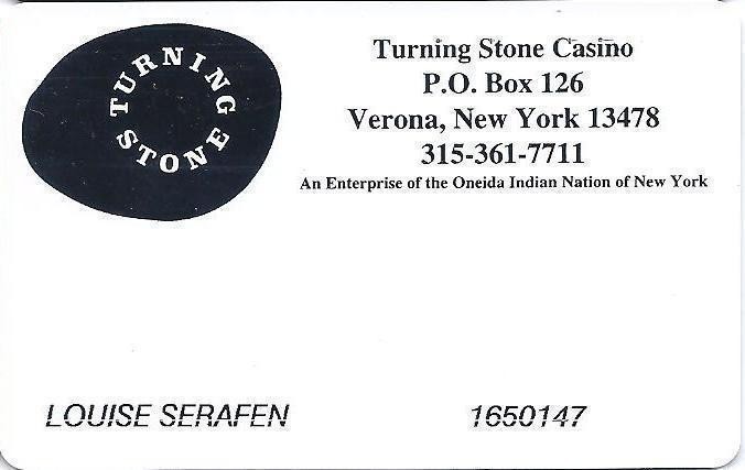 Turning Stone Casino - Verona, NY - 1c Issue Slot Card