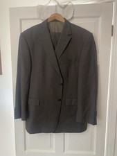 M&S Tailoring Mens Grey Wool Formal Suit 44’Chest Used Ex.Cond.S/B D/V 36’W 33IL