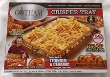 Gotham Steel Nonstick Copper Crisper Tray 2 piece Set