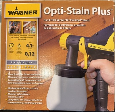 Wagner Opti-Stain Plus Hand-Held Sprayer For Staining Projects,  New in Box