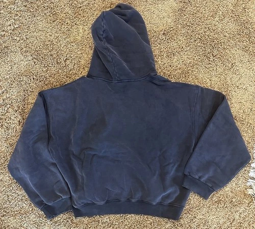 1213 studio vintage fade purple russell distressed hoodie boxy cropped s m image 3