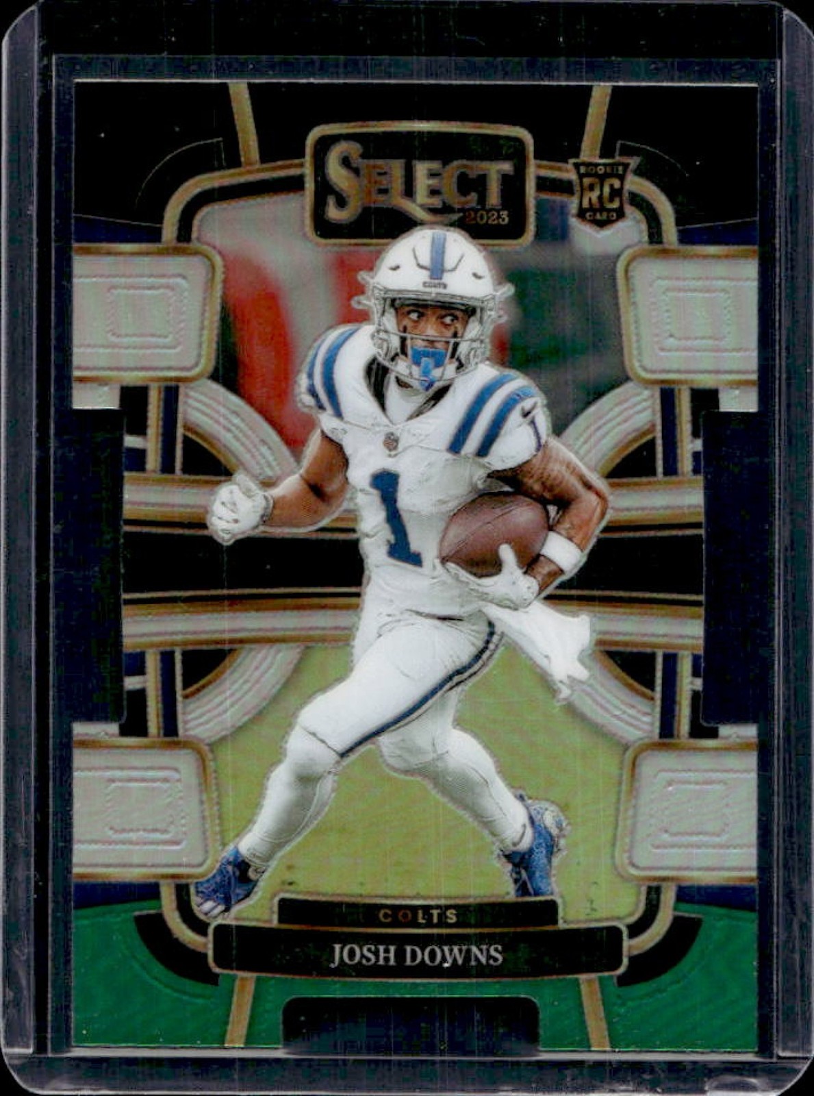 2023 Select Josh Downs RC Black and Green Prizm Die Cut Concourse #44 Colts