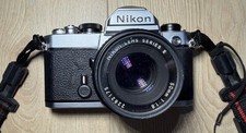 Nikon FM 35mm SLR Film Camera Body w/ Lens