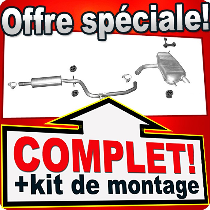 Pot d'échappement VW Touran 1.6 silencieux de rechange pour moteur essence et GPL