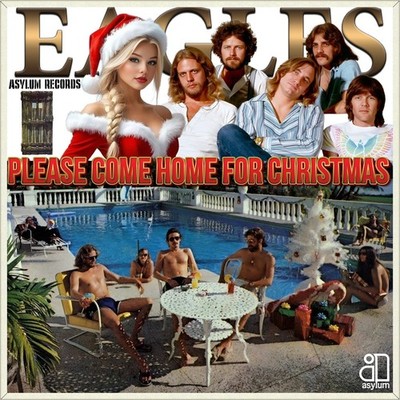7'' EAGLES Please Come Home For Christmas/Funky New Year ASYLUM USA 1978 like NEW