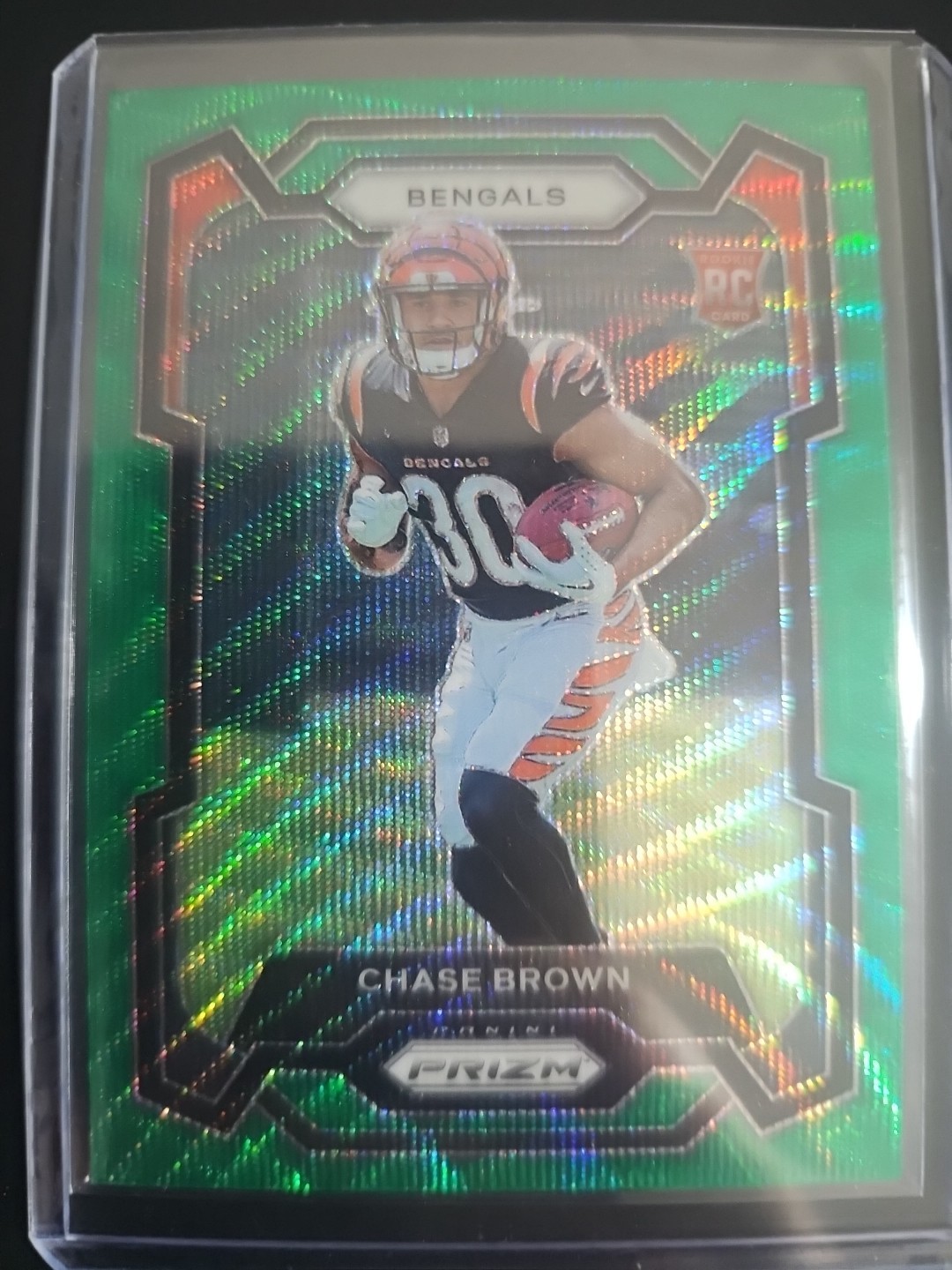 2023 Panini Prizm - Rookies Chase Brown #318 Green Wave Prizm (RC)