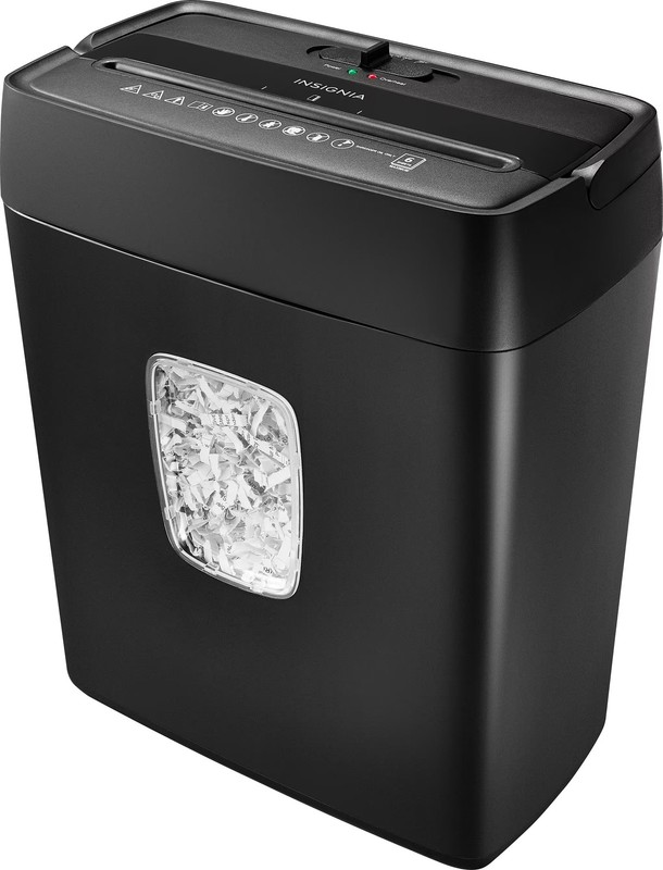 Insignia- 6-Sheet Crosscut Shredder - Black
