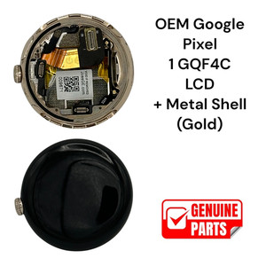 OEM Google Pixel Watch 1 GQF4C LCD Display Touchscreen + Metallgehäuse Gold [A-]